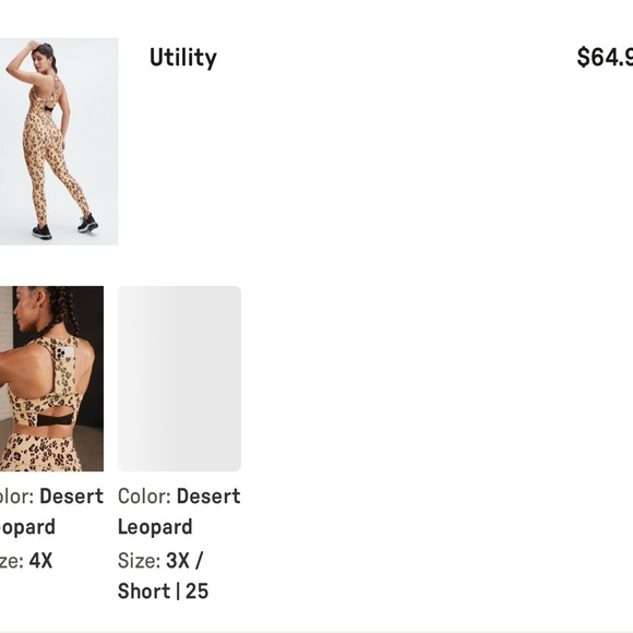 Fabletics Desert Leopard Bra and Leggings SET - Picture 6 of 6